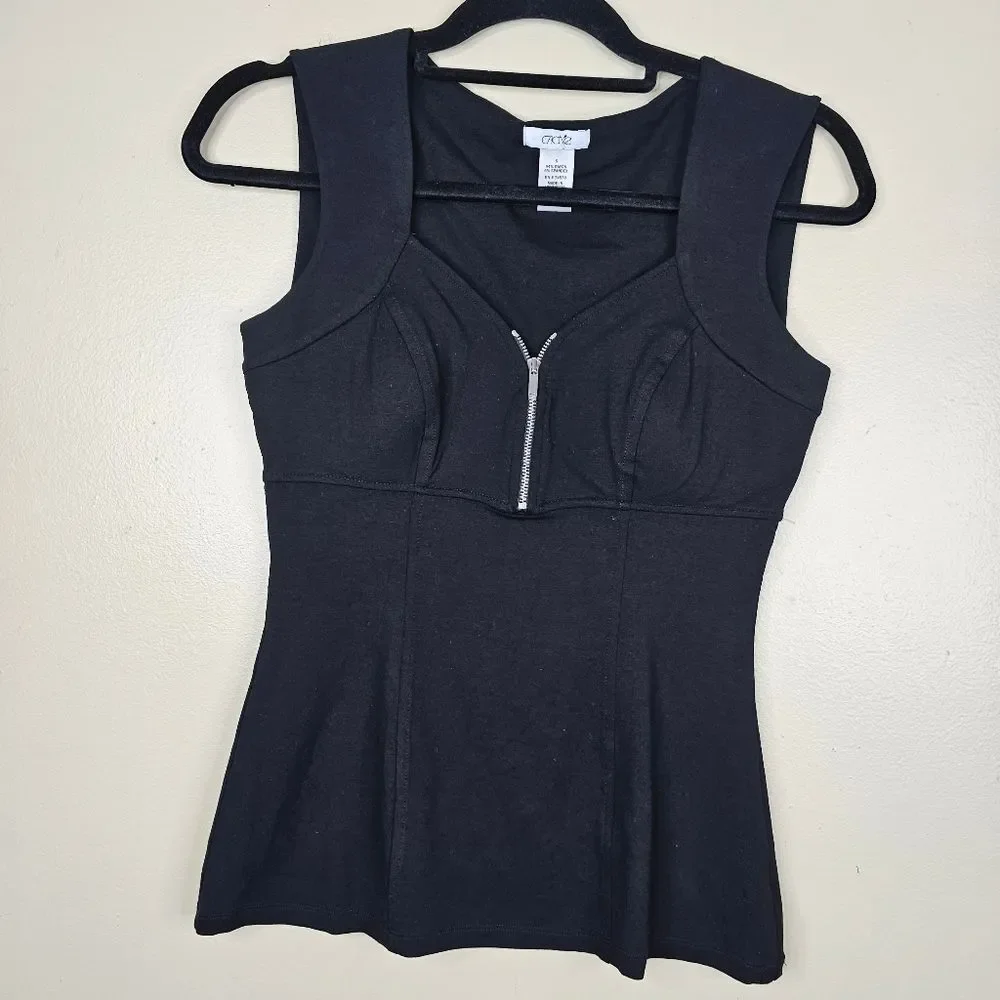 Caché black corset style blouse size S - Picture 3 of 6